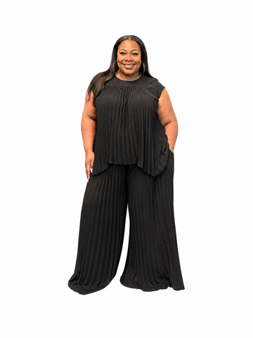 THE TIFFANY FLOW (BLACK 2 PIECE PANT SET)